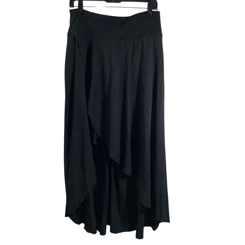 HALARA Black Breezeful High Waisted Ruffled Skirt Hi-lo Flowy